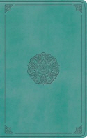  ESV Large Print Value Thinline Bible (Trutone, Turquoise, Emblem Design)