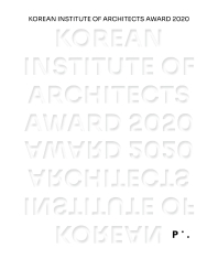  KOREAN INSTITUTE OF ARCHITECTS AWARD 2020