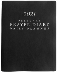  2021 Personal Prayer Diary and Daily Planner - Black (Smooth)