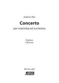  Concerto: per marimba ed orchestra