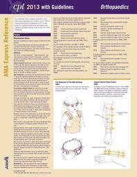  CPT 2013 Express Reference Coding Card Orthopaedics