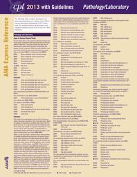  CPT 2013 Express Reference Coding Card Pathology/Laboratory