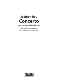  Concerto: per violino ed orchestra(Piano Reduction)