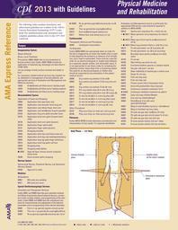  CPT 2013 Express Reference Coding Card Physical Medicine and Rehabilitation