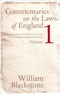  Commentaries on the Laws of England, Volume 1