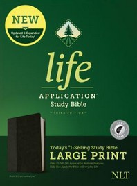 NLT Life Application Study Bible, Third Edition, Large Print (Leatherlike, Black/Onyx, Indexed)