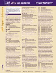  CPT 2013 Express Reference Coding Card Urology/Nephrology