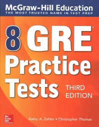  McGraw-Hill Education 8 GRE Practice Tests, Third Edition