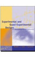  Experimental and Quasi-Experimental Designs for Generalized Causal Inference