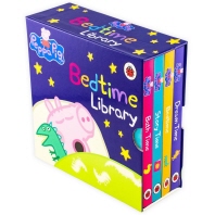 Peppa Pig 4 Board Books Set Bedtime Library Collection