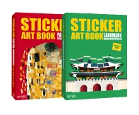  스티커 아트북(Sticker Art Book) 엽서북 세트. 1: 명화, 랜드마크