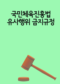  국민체육진흥법 유사행위 금지규정