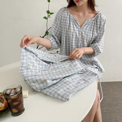  Elena Check Pajama Set - 커플룩