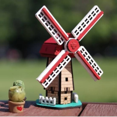  3D입체퍼즐 나무퍼즐 네덜란드 풍차 만들기 수업 놀이키트 장난감 집콕놀이 취미