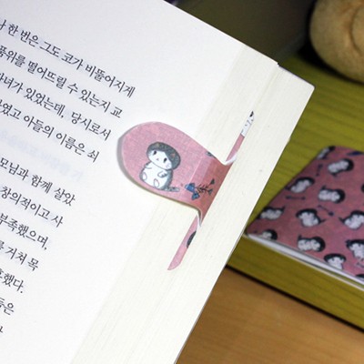  [플라스틱 and 자석 자동책갈피수지인] 봉고(핑크)