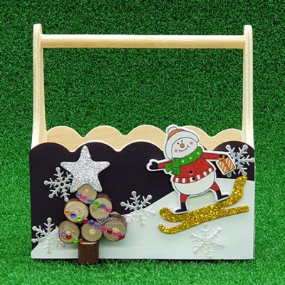  크리스마스정리함(눈썰매 타기) 5인용 미술재료 집콕
