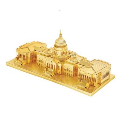  3D 입체 메탈 퍼즐 미니 미국 국회의사당 골드