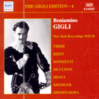  THE GIGLI EDITION VOL.6/ THE NEW YORK RECORDINGS
