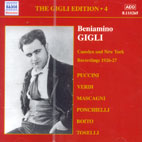  GIGLI EDITION VOL.4/ THE CAMDEN AND NEW YORK RECORDINGS