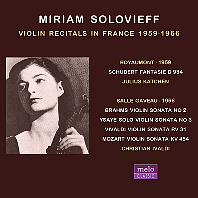  VIOLIN RECITAL IN FRANCE 1959-1966 [미리암 솔로비에프: 프랑스 바이올린 리사이틀]